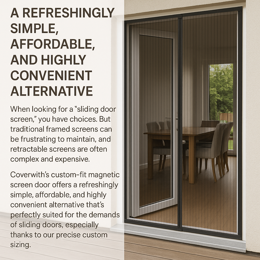 Simplify Your Sliding Door Screen: Easy, Affordable & Custom Fit by Coverwith