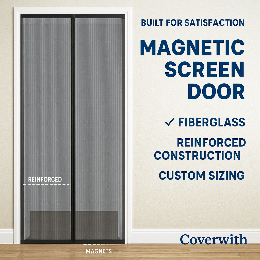 Magnetic Screen Door Reviews Complain About Fit & Durability? Coverwith Has the Answer!