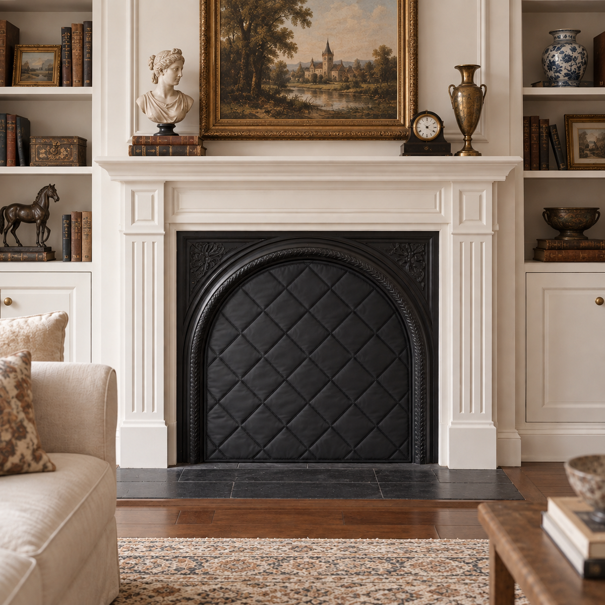 Magnetic Fireplace Draft Cover — Custom Size