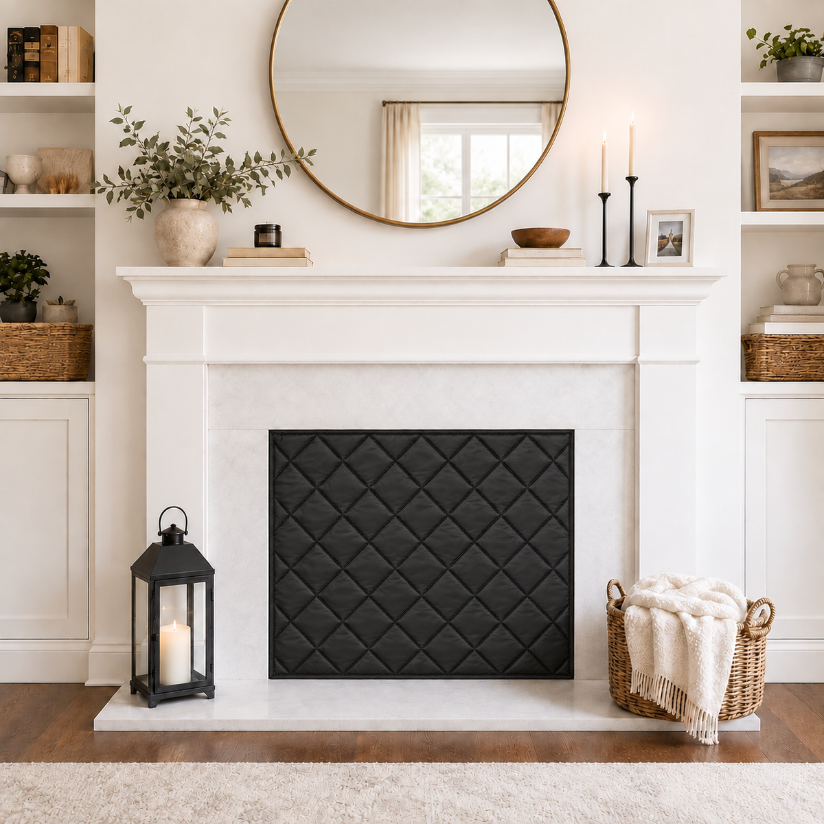 Magnetic Fireplace Draft Cover — Custom Size