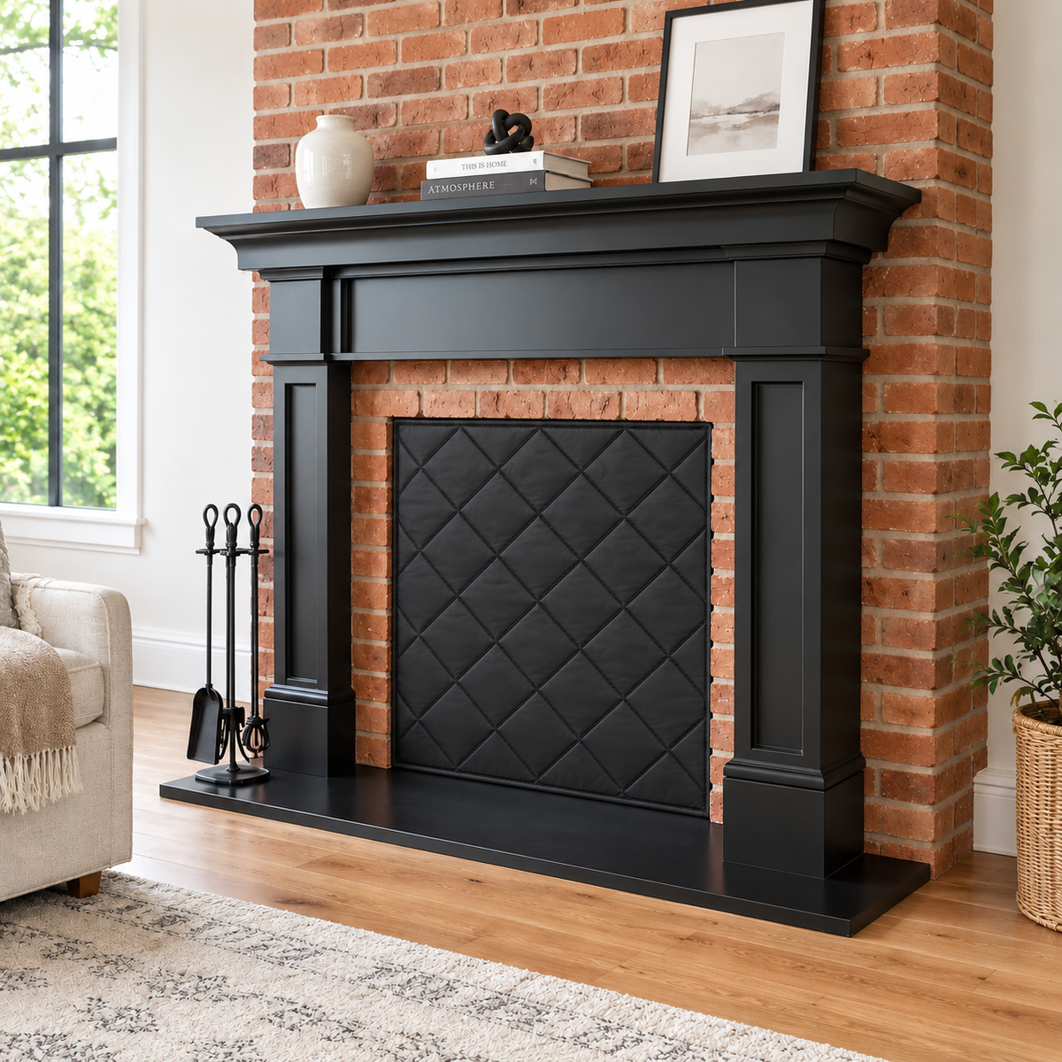 Magnetic Fireplace Draft Cover — Custom Size