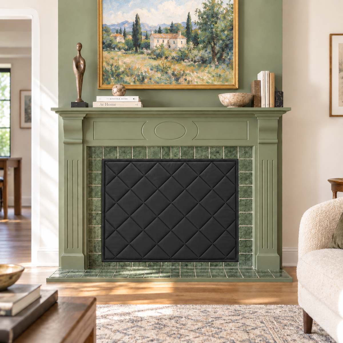 Magnetic Fireplace Draft Cover — Custom Size